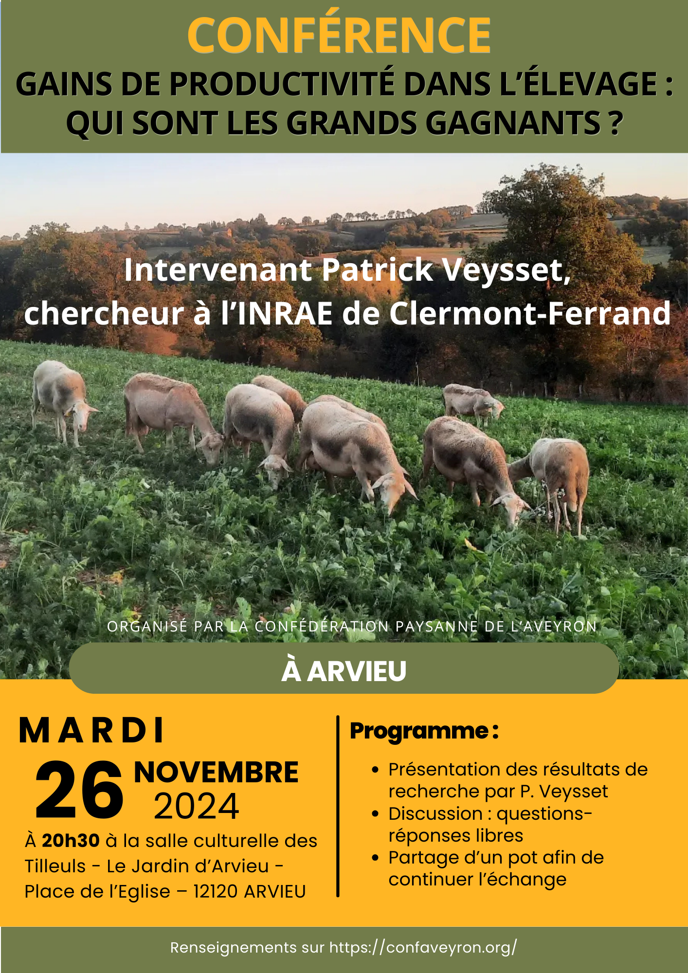 Affiche conférence du 26 novembre